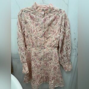 Floral Pink Lace Dress